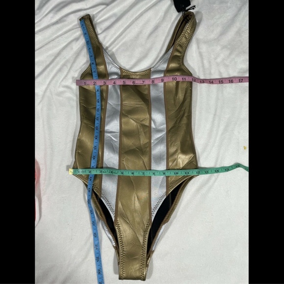NWD Cynthia‎ Rowley Golden Stripe One Piece XS - Picture 12 of 12